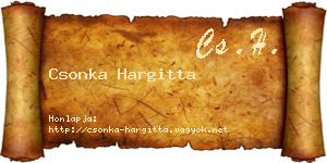 Csonka Hargitta névjegykártya